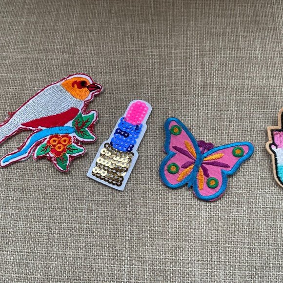 Embroidery Patches Iron On Multi Color for Clothes Craft Accessories Lot of 4 - Picture 3 of 8